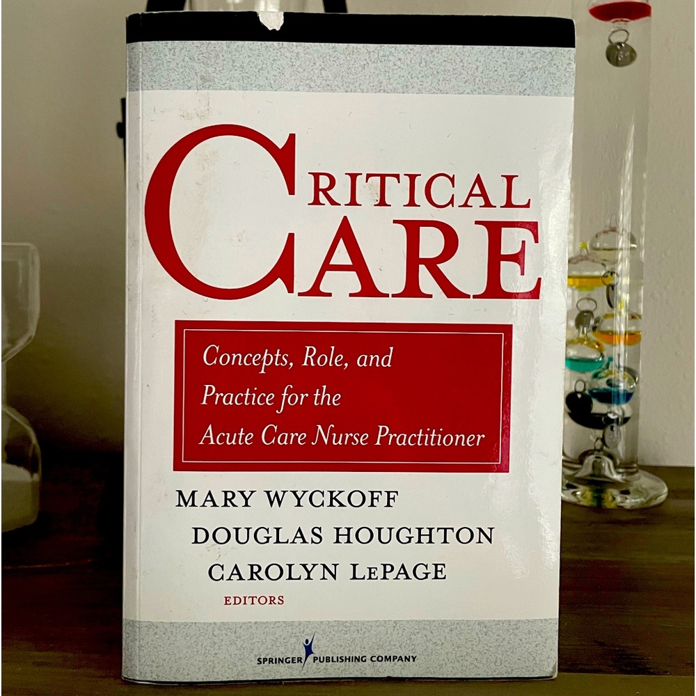 Critical care nursing and provider book guide.